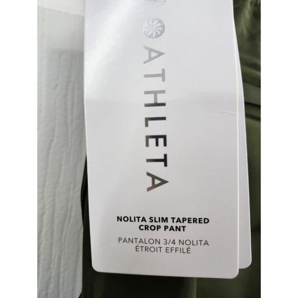 Athleta Nolita Slim Tapered Crop Pant Olive Green 8 - Picture 3 of 13